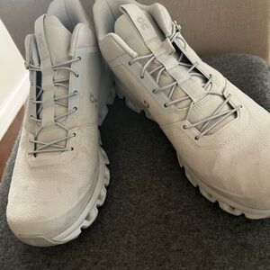 On Running Gray Athletic Shoes with Rugged Sole